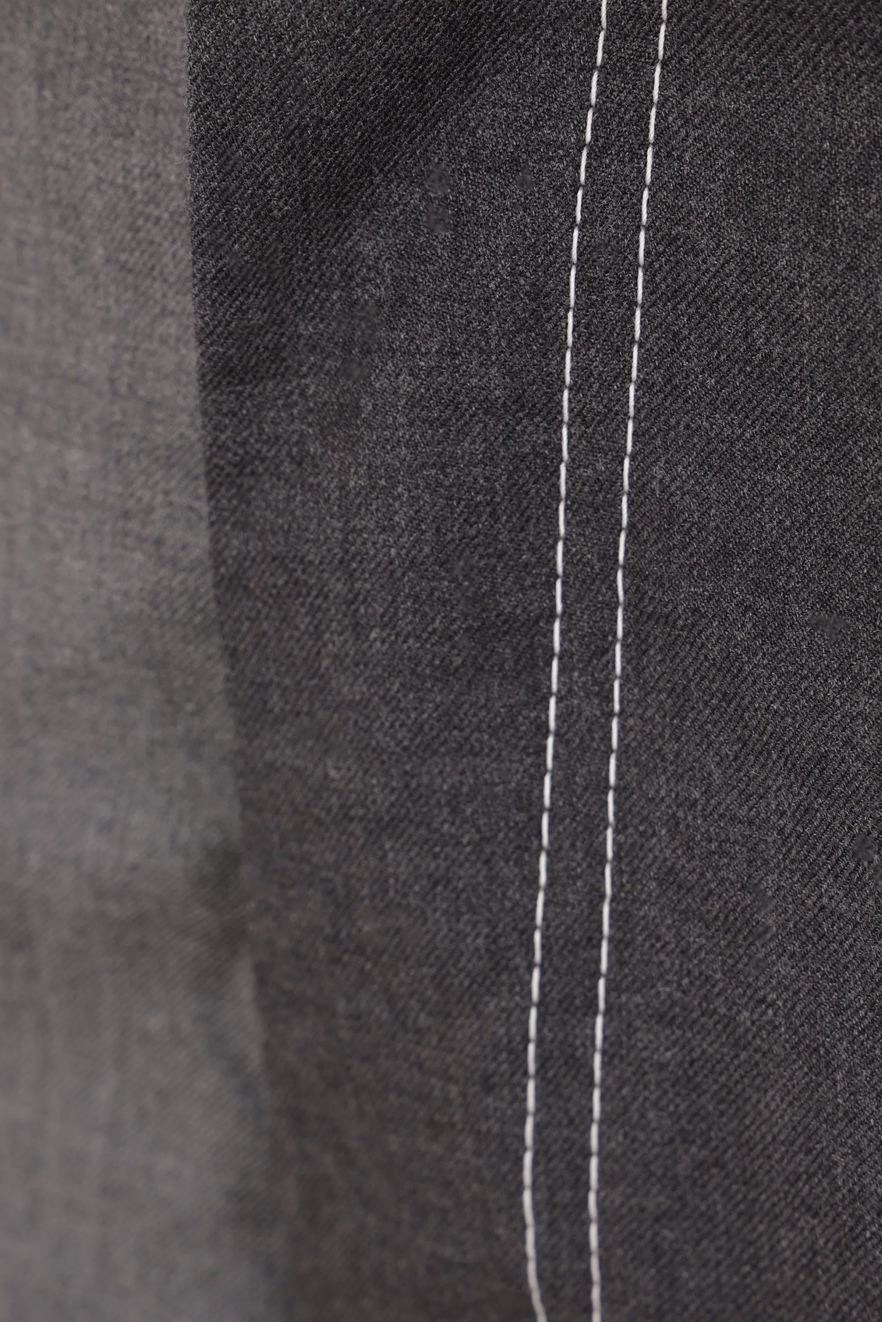 Contrast Stitch Twill Trousers