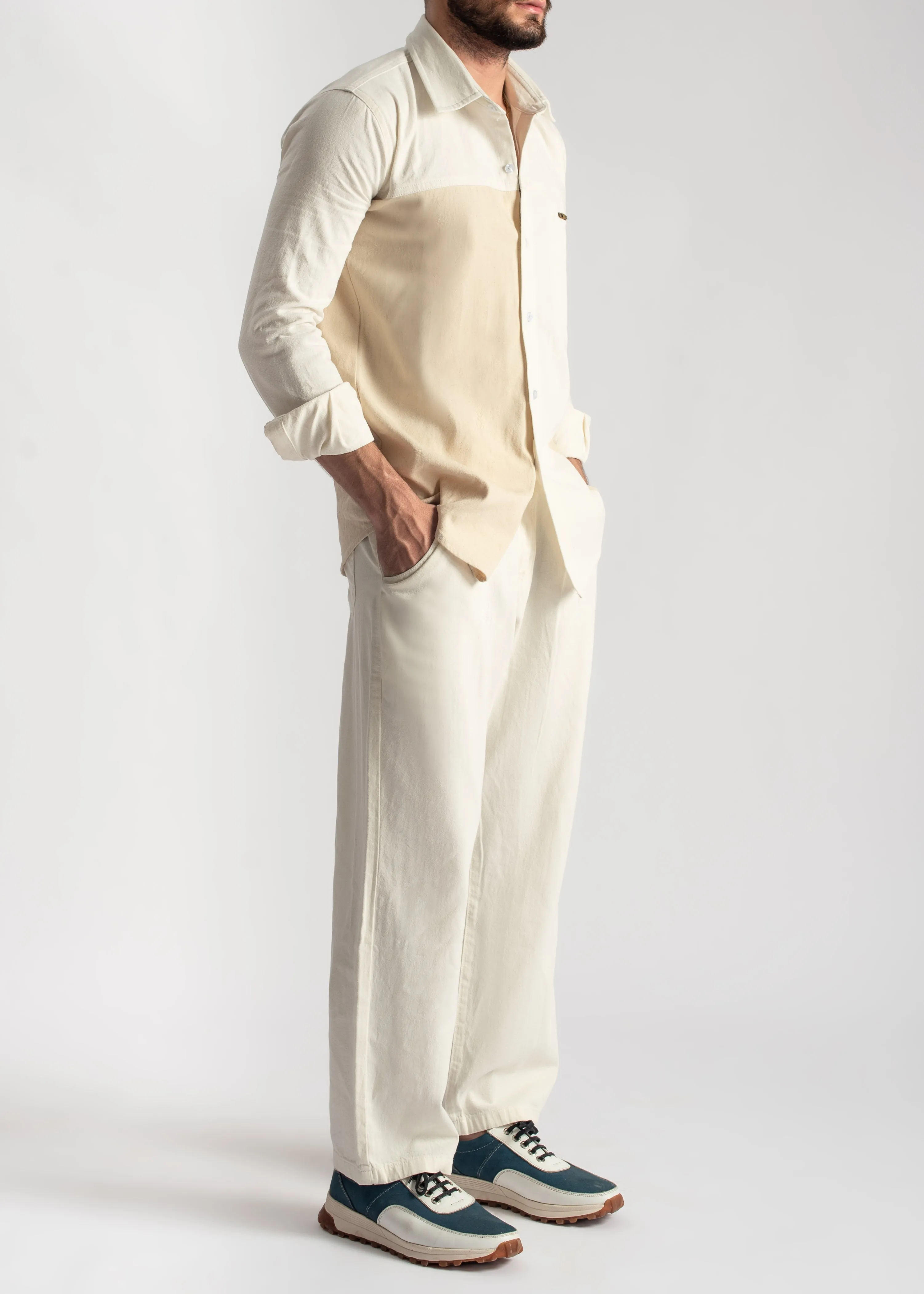 Ivory Urban Pleat Relaxed Jeans