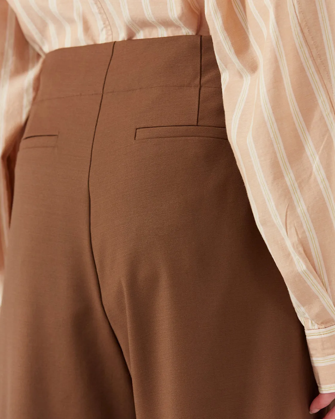Reine Trousers Wool Blend Brown